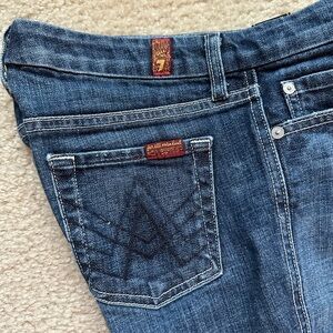 7 For All Mankind Blue Boot Leg Jeans Premium Denim